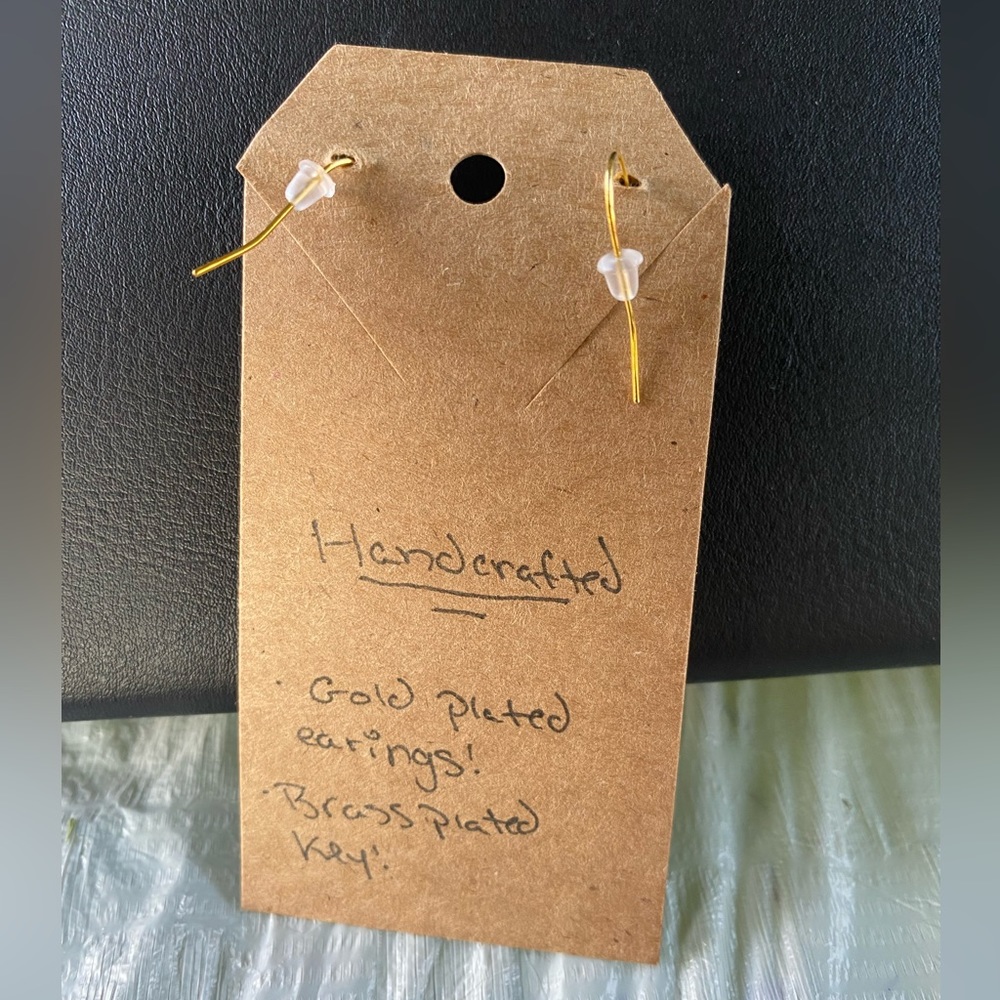 Handcrafted key earrings!! - Picture 3 of 5